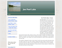 Tablet Screenshot of joe-pool-lake.org